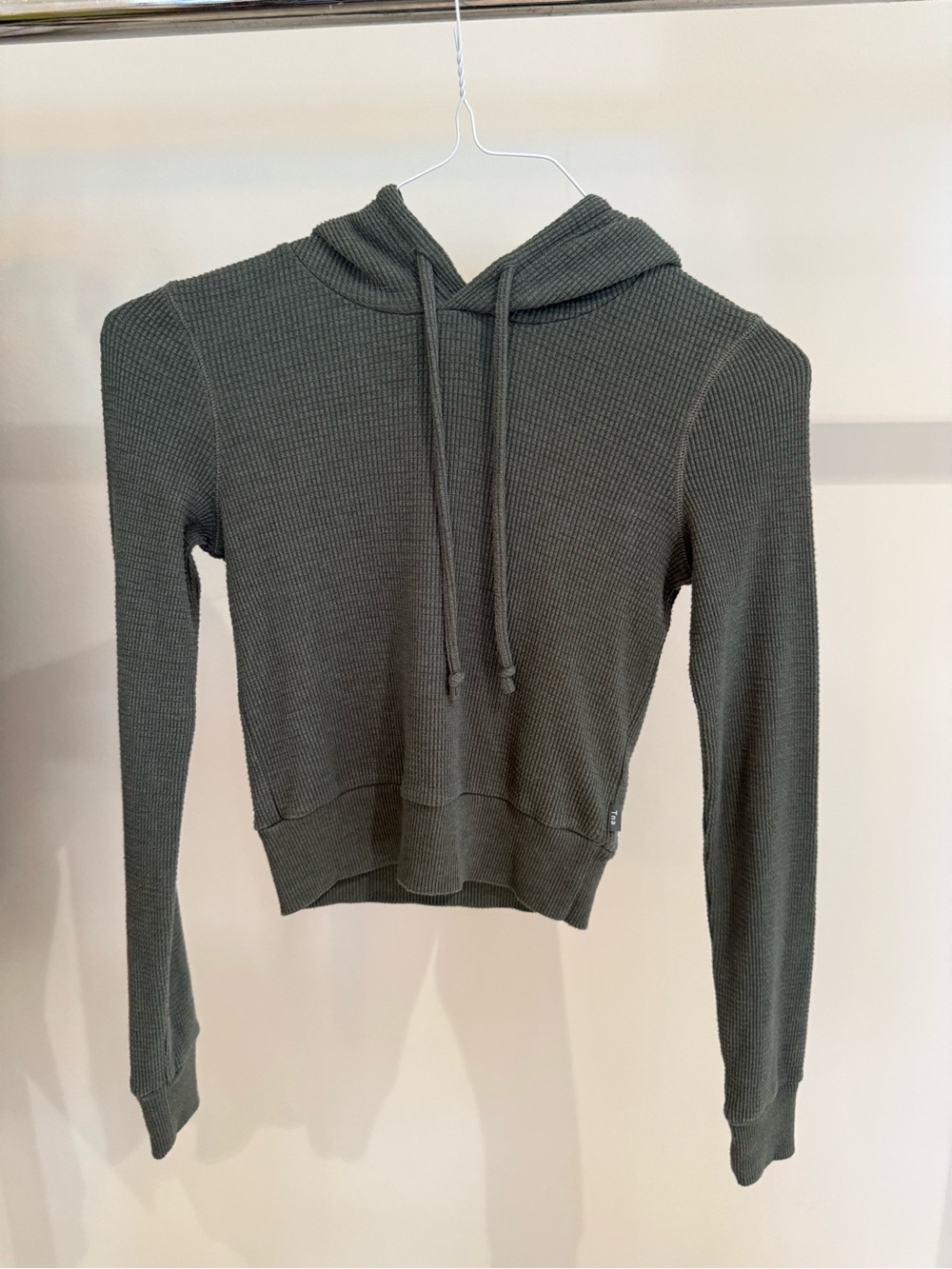 Aritzia Waffle-Knit Hooded Shirt